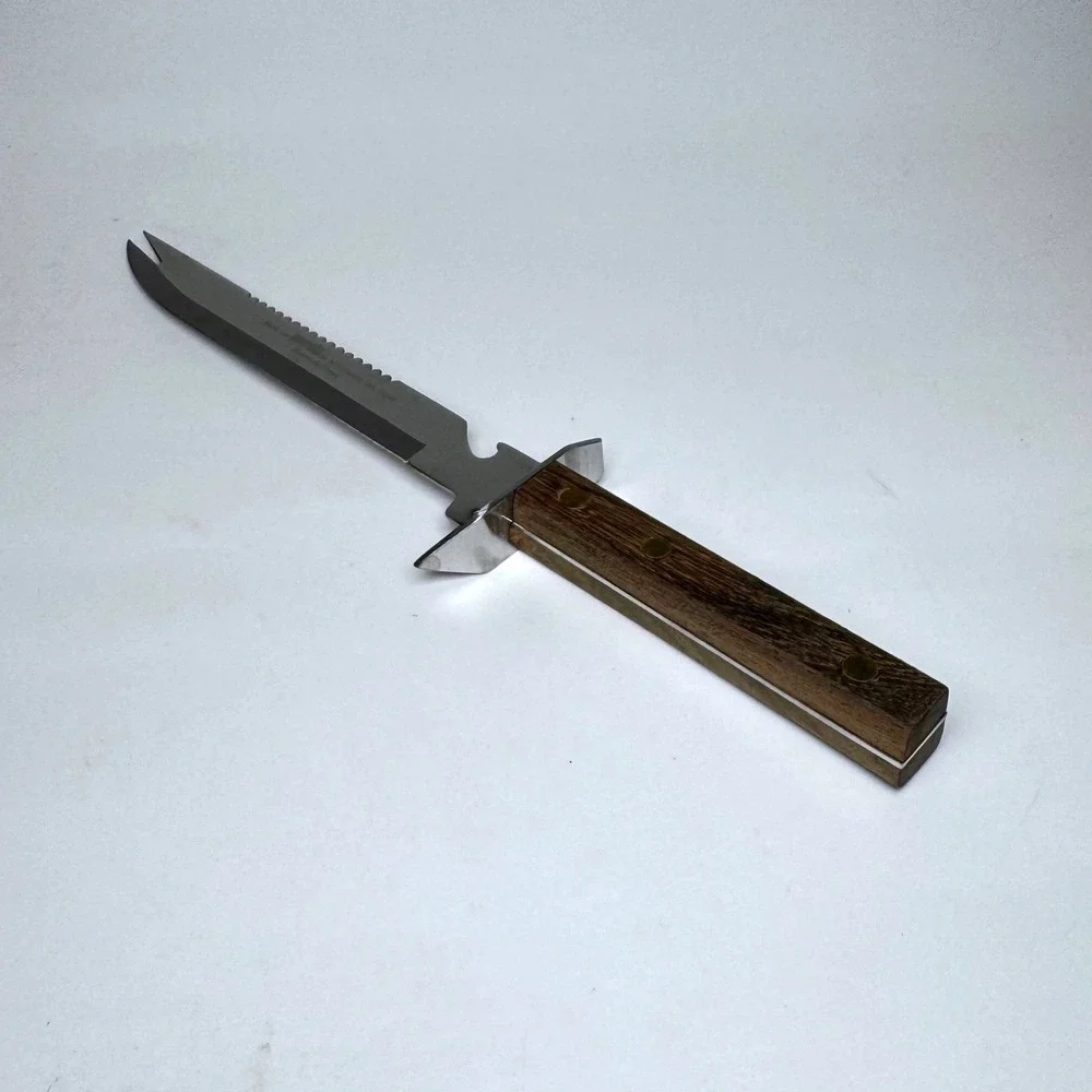 Vintage Haverhill's Mitsuboshi Japan Fishing Camp Knife Stainless Steel Wood
